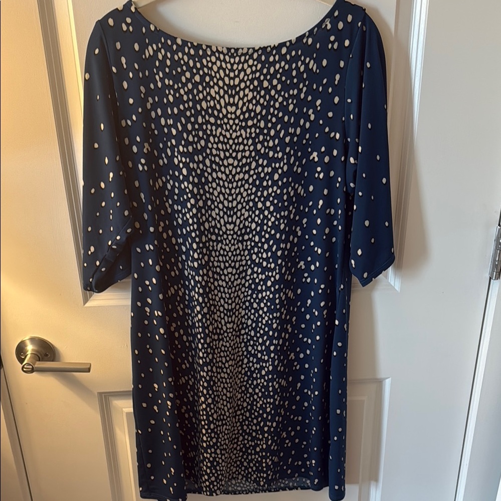 Teal, black and cream pront Women's mini dress M